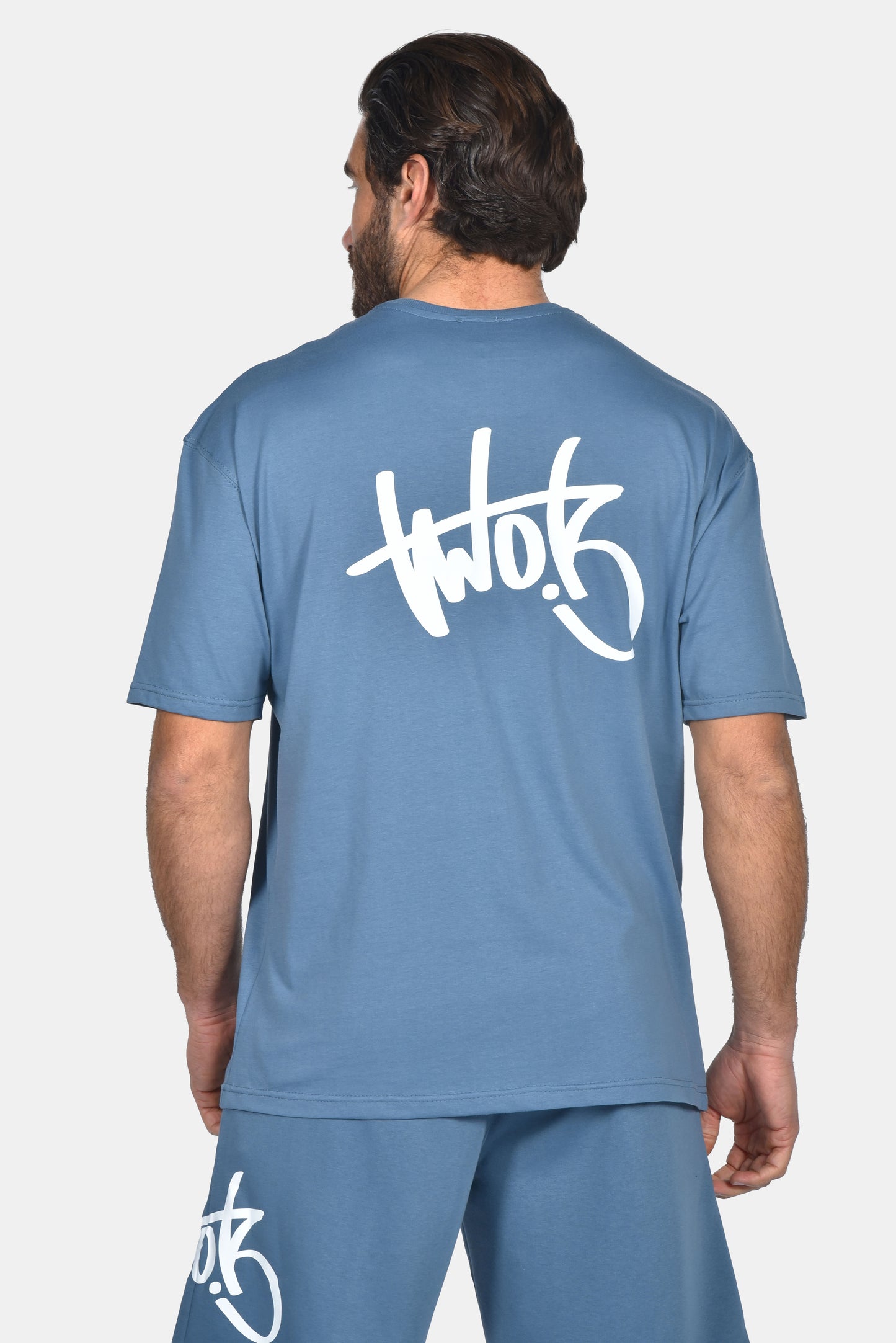 Ανδρικό Oversized T-Shirt Two Brothers Σιέλ