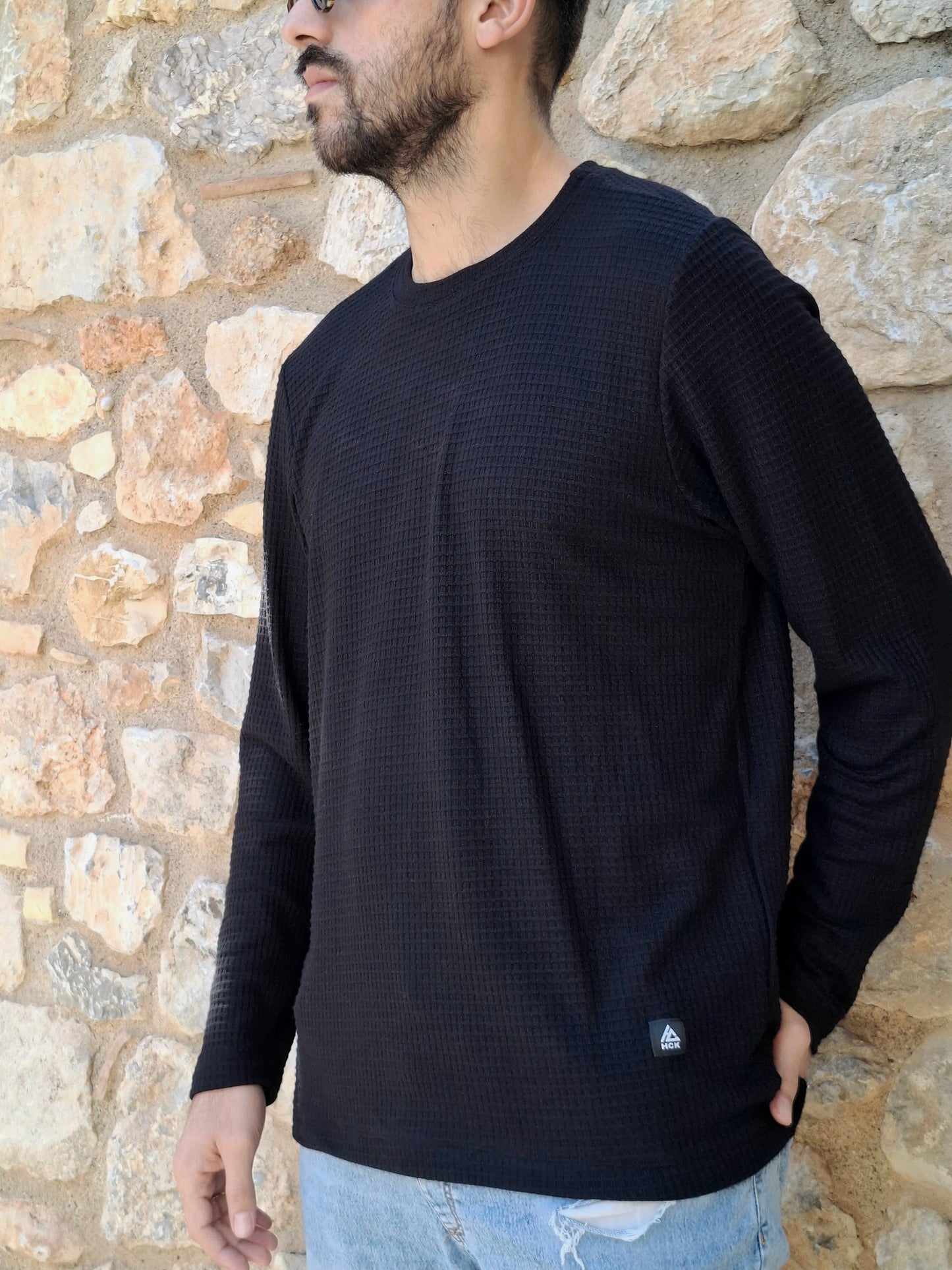 Μπλούζα Waffle Hackers  - Μαύρο