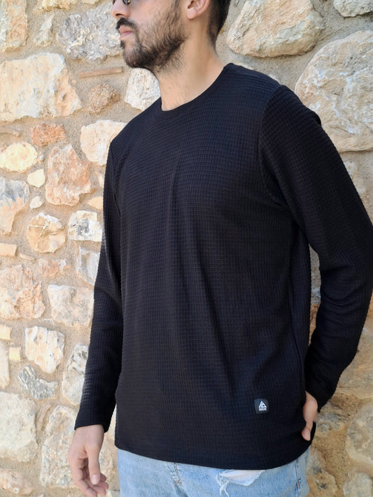 Μπλούζα Waffle Hackers  - Μαύρο