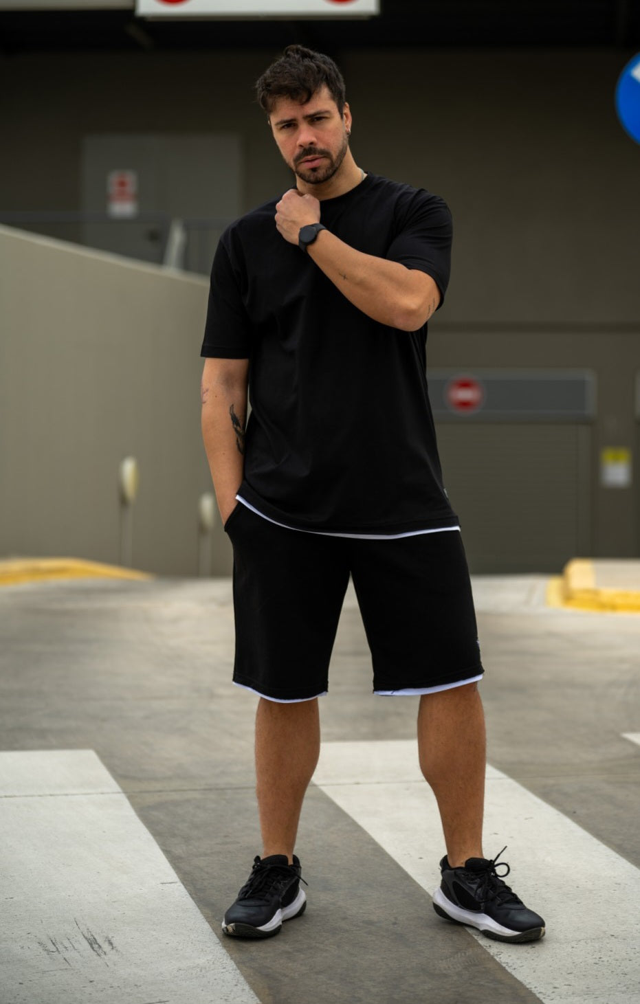 T-Shirt Oversize - Μαύρο