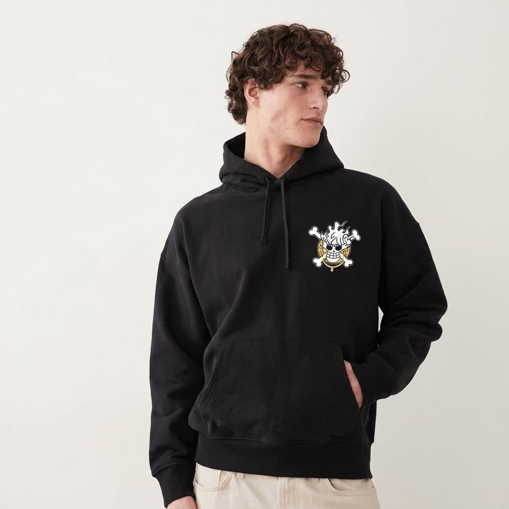 Ανδρικό Φούτερ One Piece Logo Μαύρο