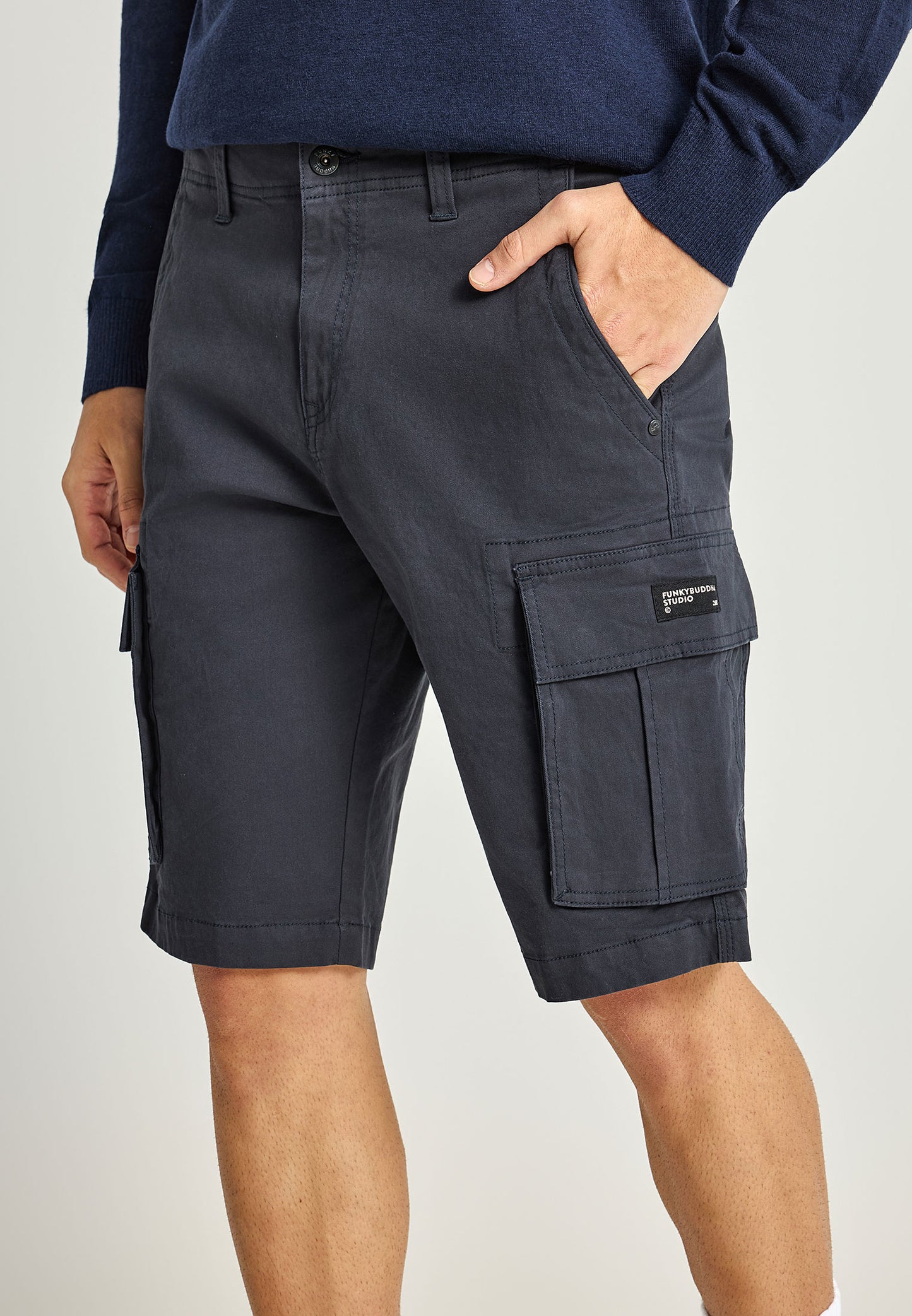 Ανδρική Cargo Βερμούδα Funky Buddha Navy