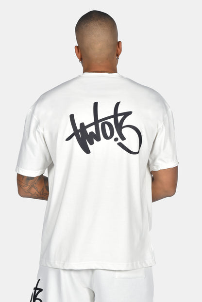 Ανδρικό Oversized T-Shirt Two Brothers Λευκό