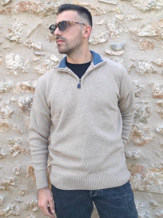 Πουλόβερ Πλεκτό Dash&Dot  - Μπέζ