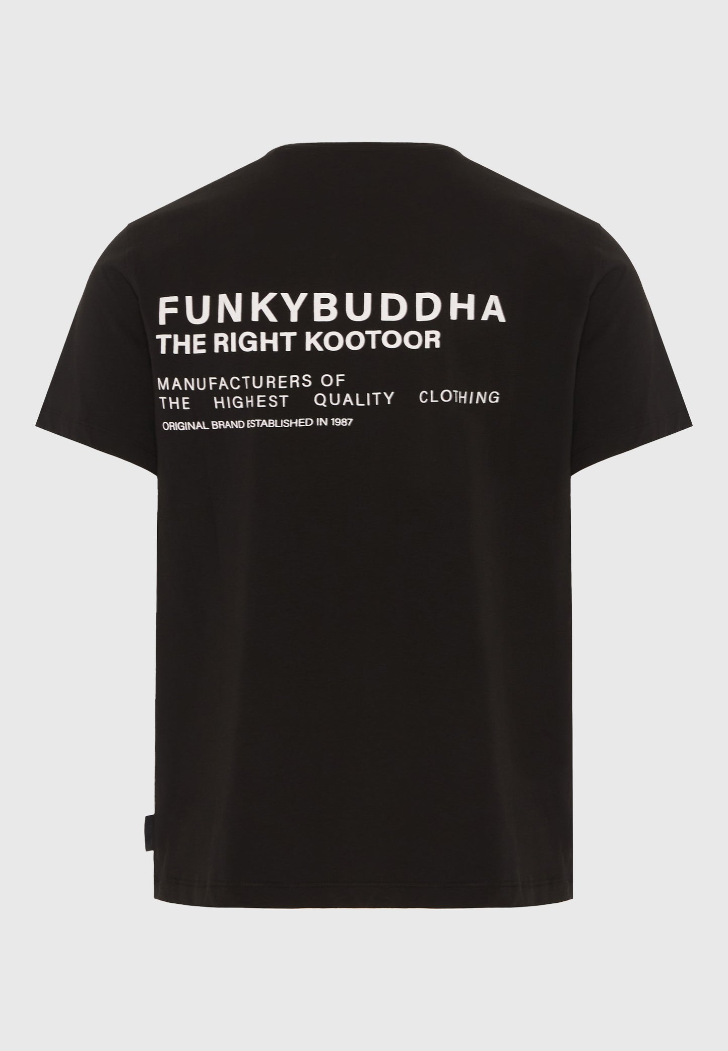 Ανδρικό T-shirt Logo Print Funky Buddha Μαύρο