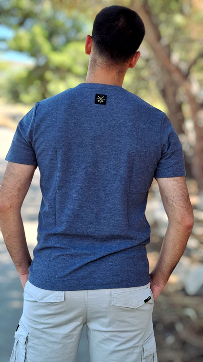 T-Shirt  Waffle - Μπλε Σκούρο