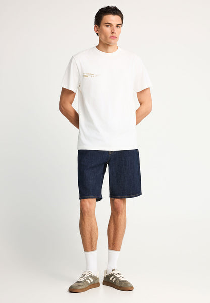 Ανδρικό T-shirt Logo Print Funky Buddha Off-White