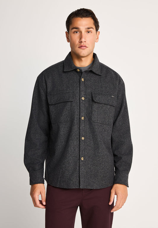 Ανδρικό Μάλλινο Overshirt Πουκάμισο  Funky Buddha