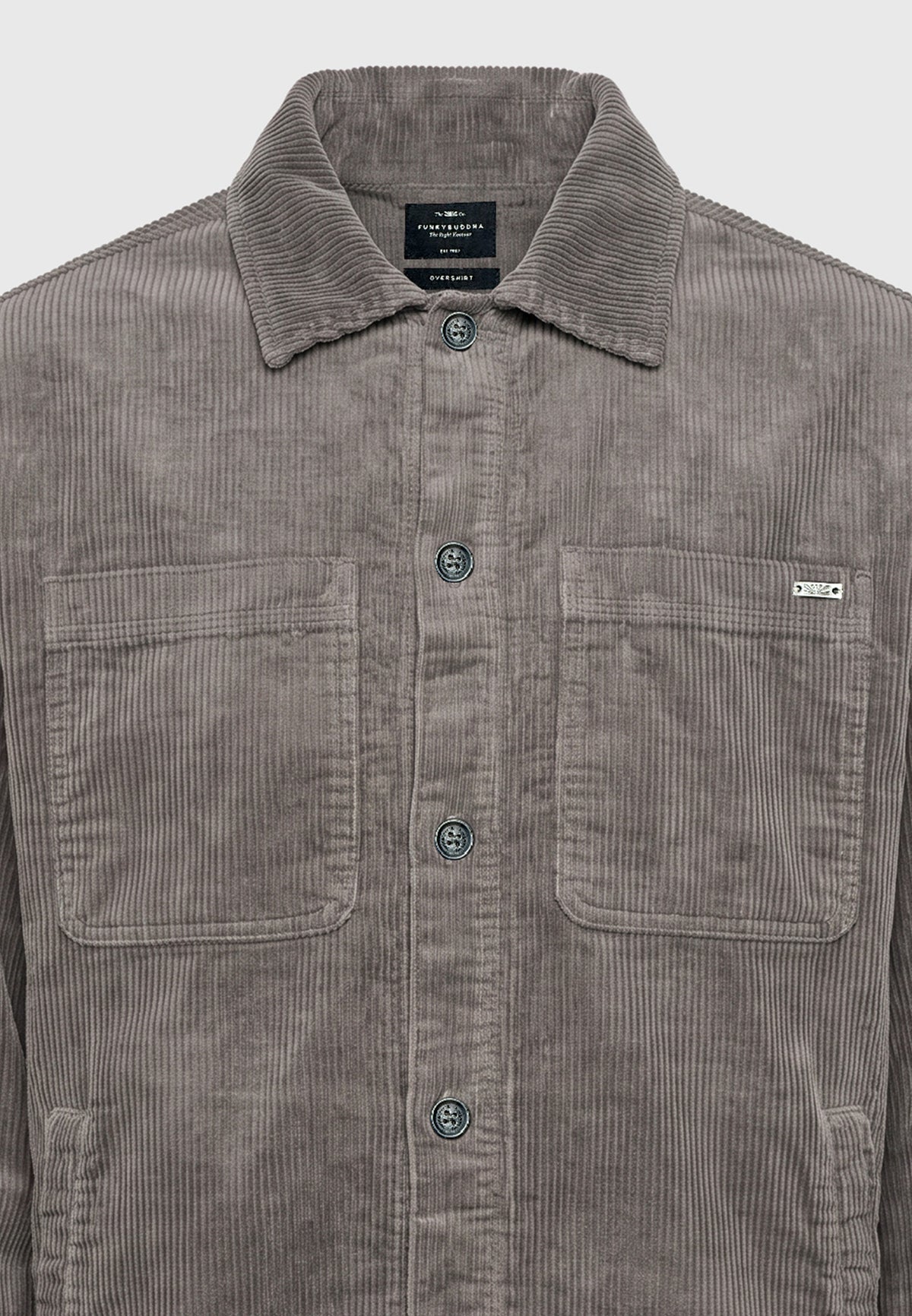 Ανδρικό Κοτλέ Overshirt Funky Buddha με Τσέπες