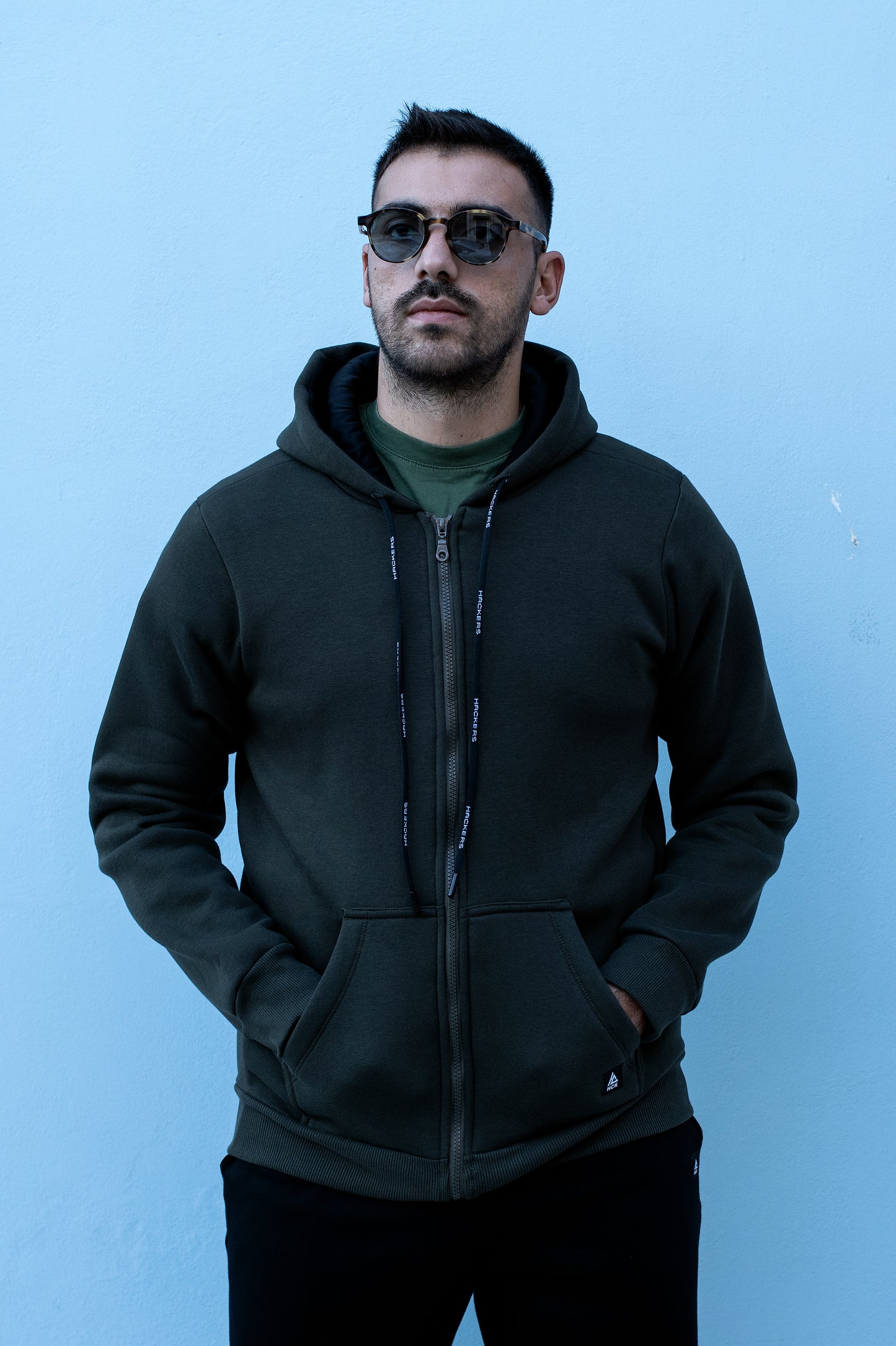 Ζακέτα Classic Φούτερ Hackers - Χακί