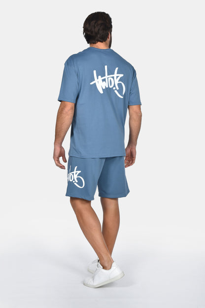 Ανδρικό Oversized T-Shirt Two Brothers Σιέλ