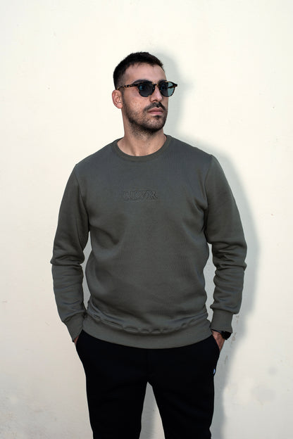 Μπλούζα Φούτερ Clever  - Χακί