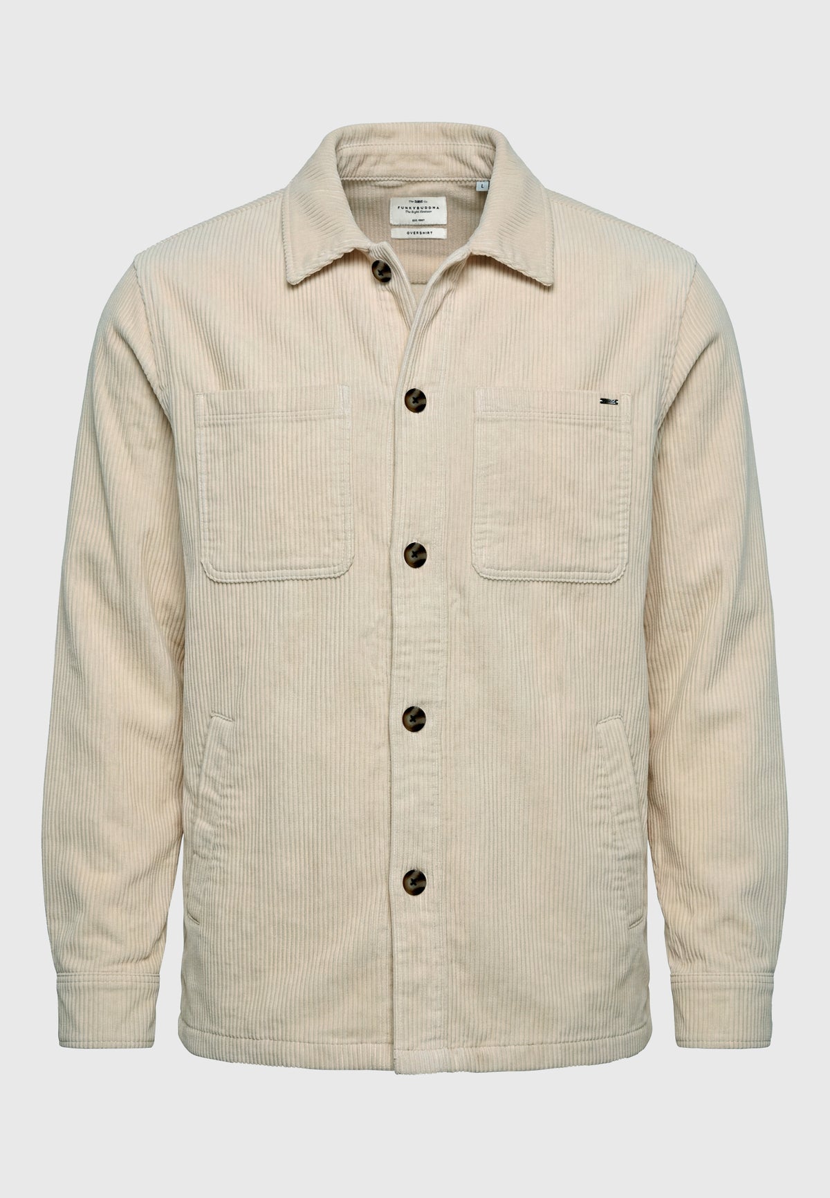 Ανδρικό Κοτλέ Overshirt Funky Buddha με Τσέπες