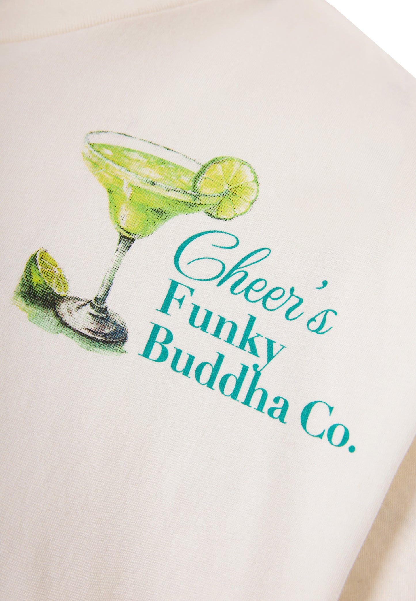 Ανδρικό T-Shirt Funky Buddha Margaritas Print Λευκό
