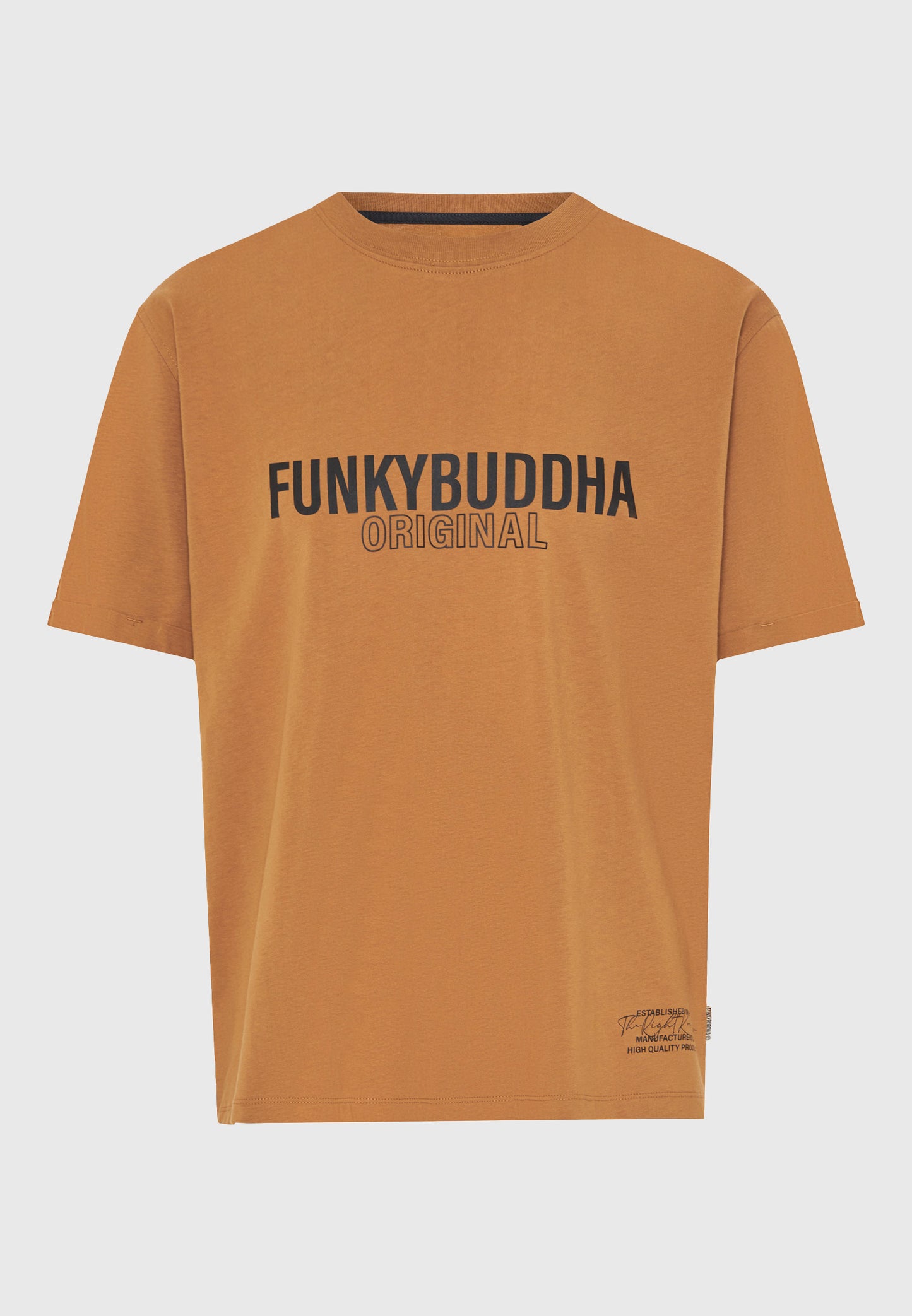 Ανδρικό T-Shirt Relax Fit Funky Buddha Mustard