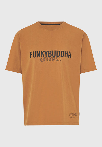 Ανδρικό T-Shirt Relax Fit Funky Buddha Mustard