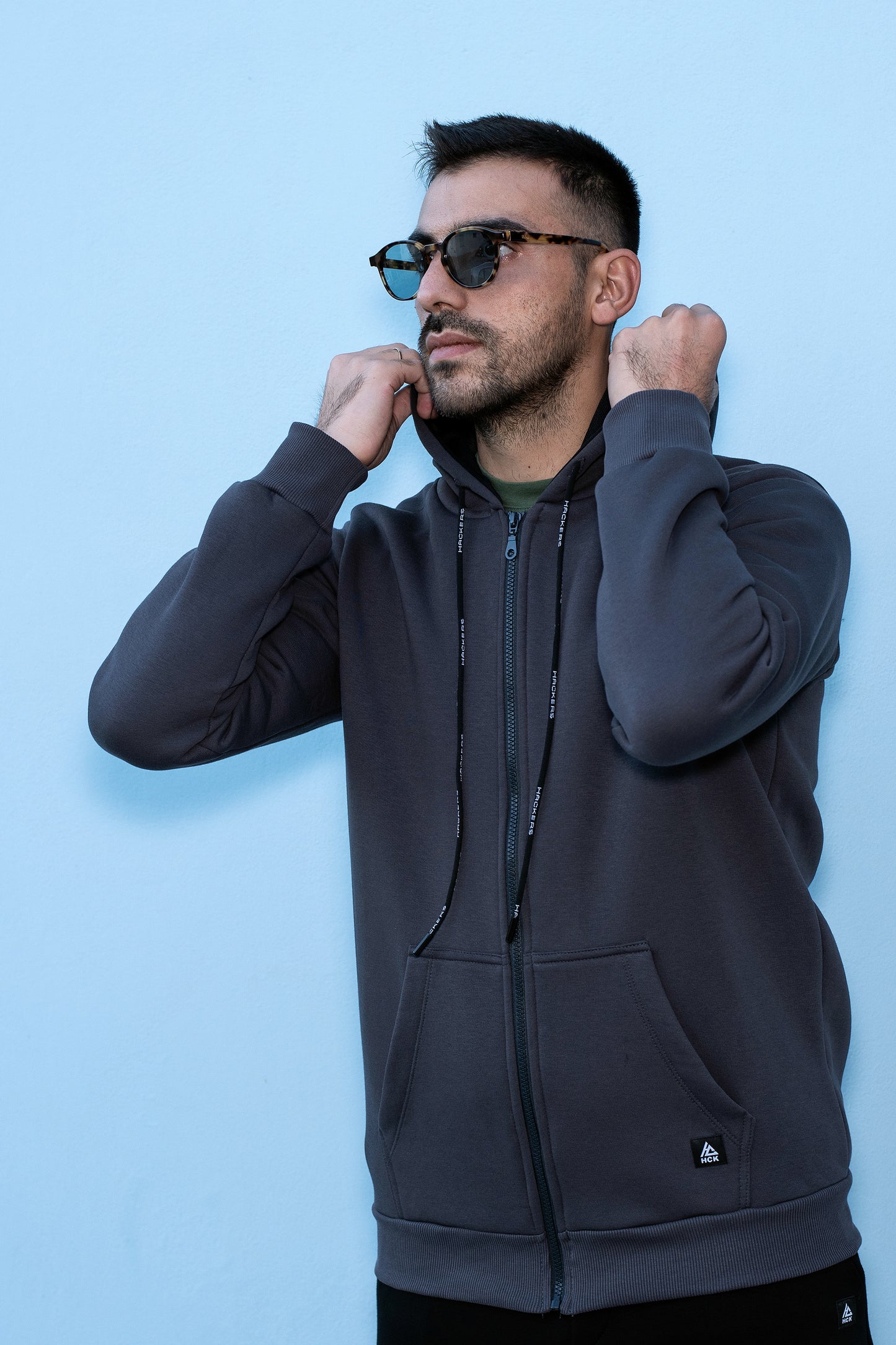 Ζακέτα Classic Φούτερ Hackers - Ανθρακί