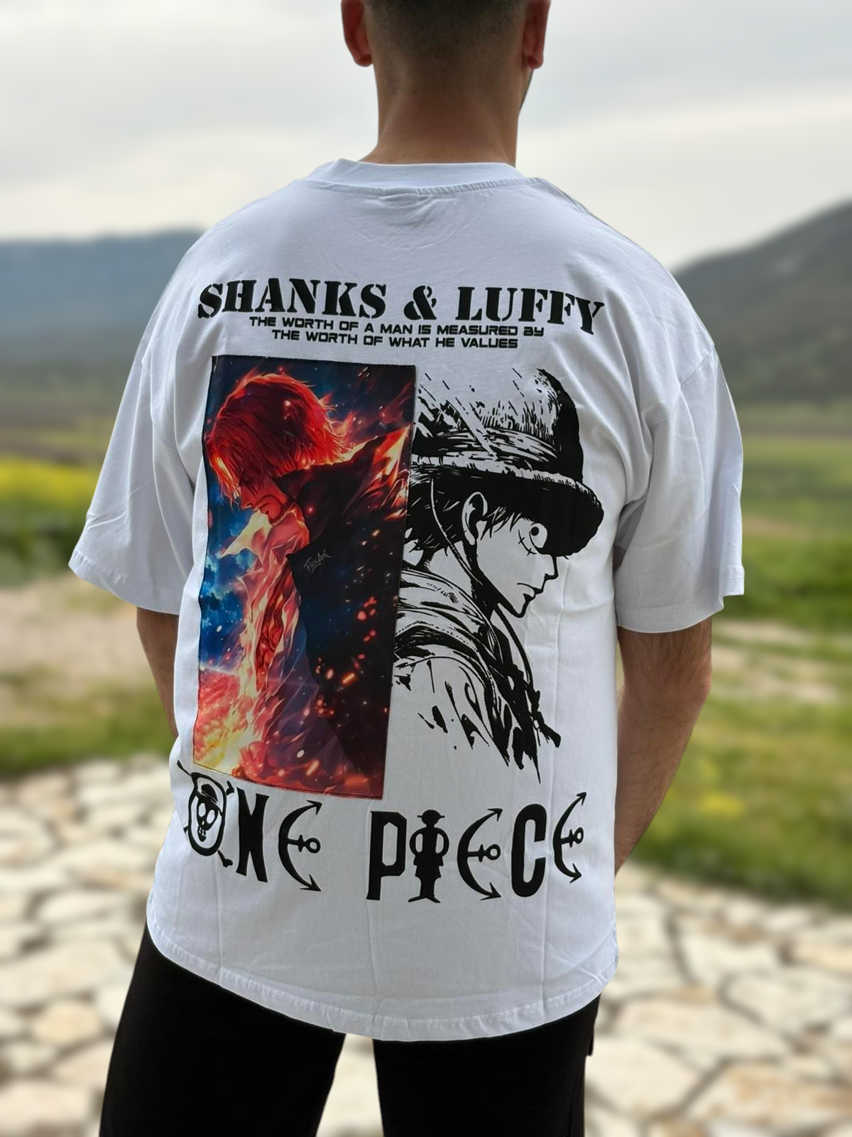 T-Shirt Oversize Shanks Logo - Λευκό