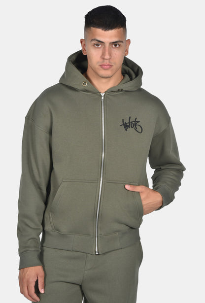 Ζακέτα Φούτερ κουκούλα Two Brothers  - Χακί