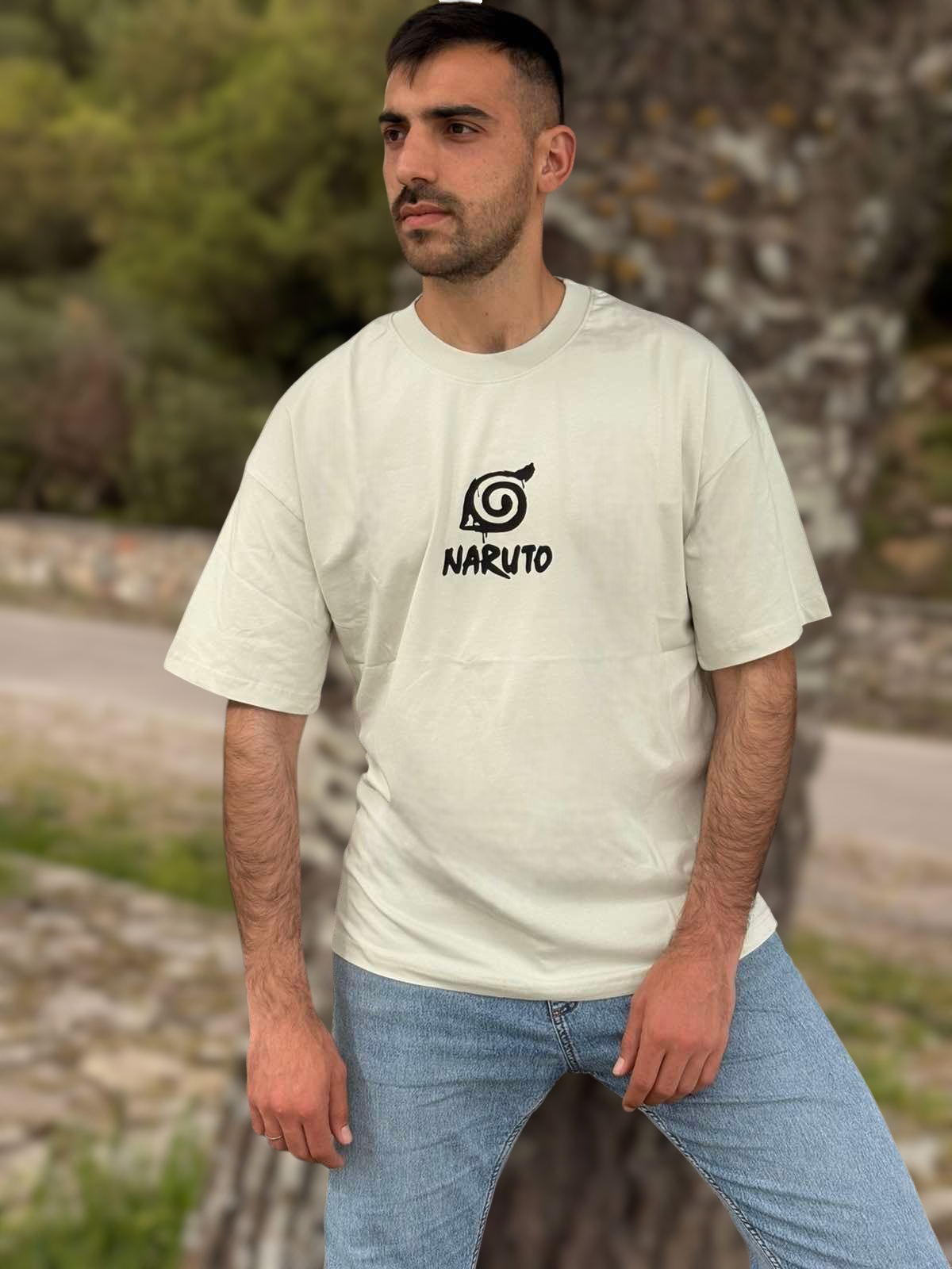 T-Shirt Oversize Ninja Warrior - Εκρού