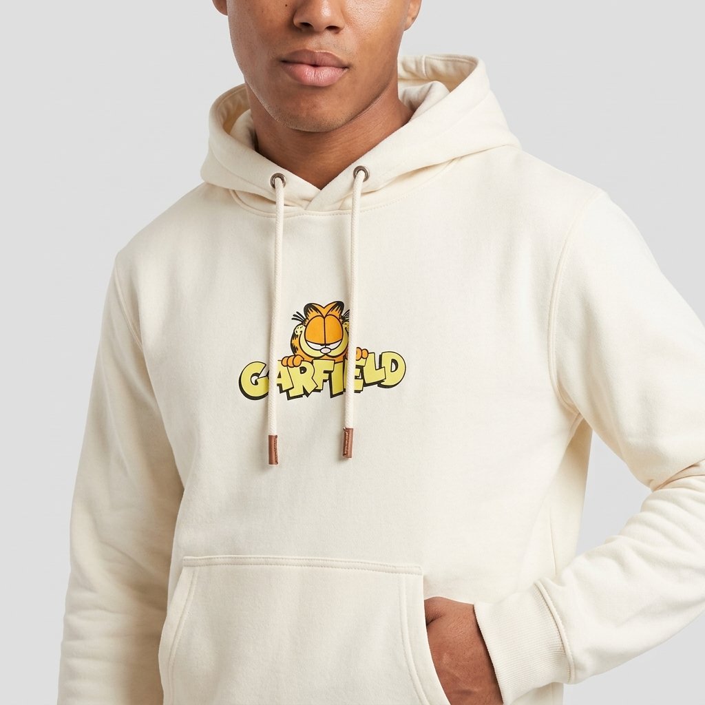 Ανδρικό Φούτερ Garfield Logo Λευκό