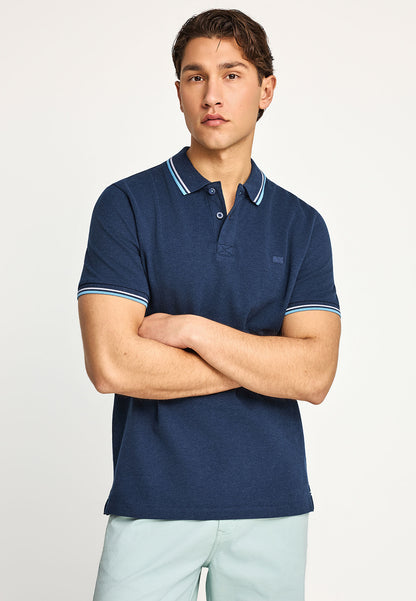 Ανδρικό Polo T-shirt Funky Buddha Navy
