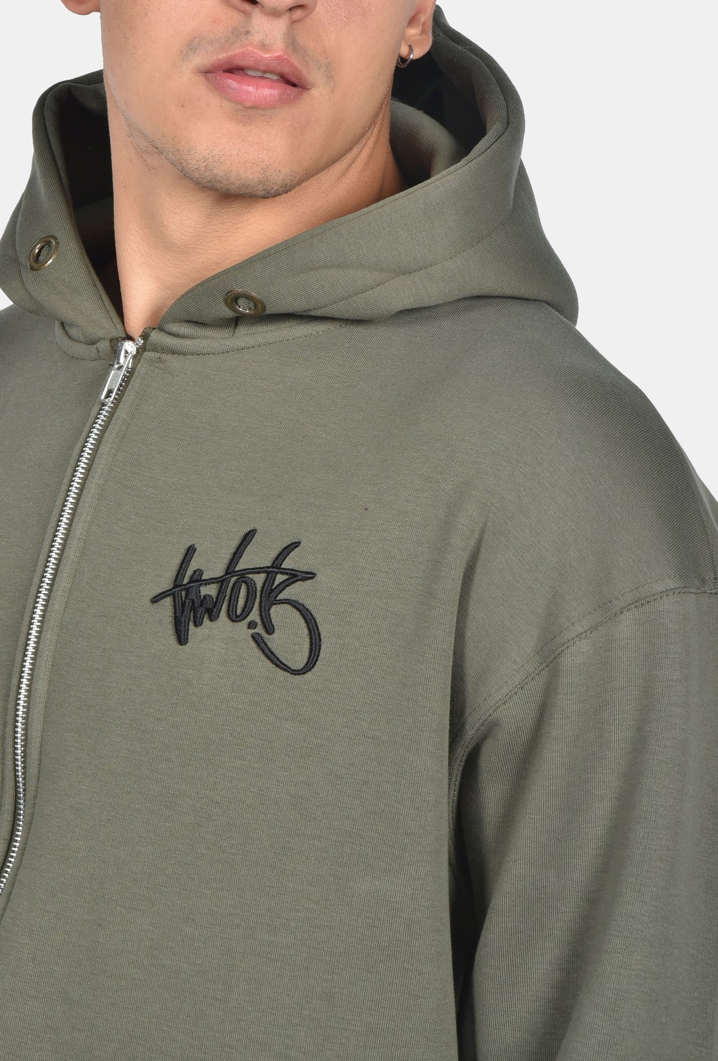 Ζακέτα Φούτερ κουκούλα Two Brothers  - Χακί