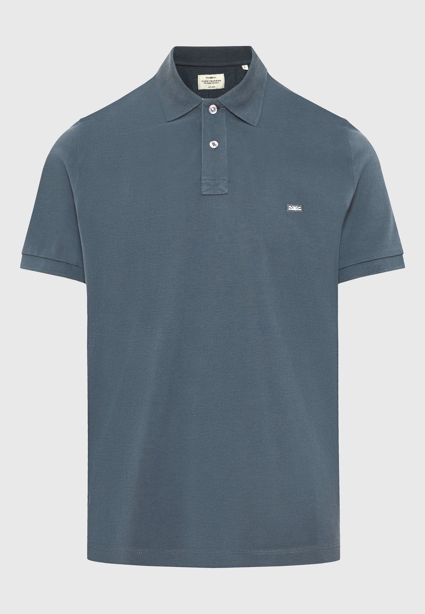 Ανδρικό polo Funky Buddha Essential Γκρί