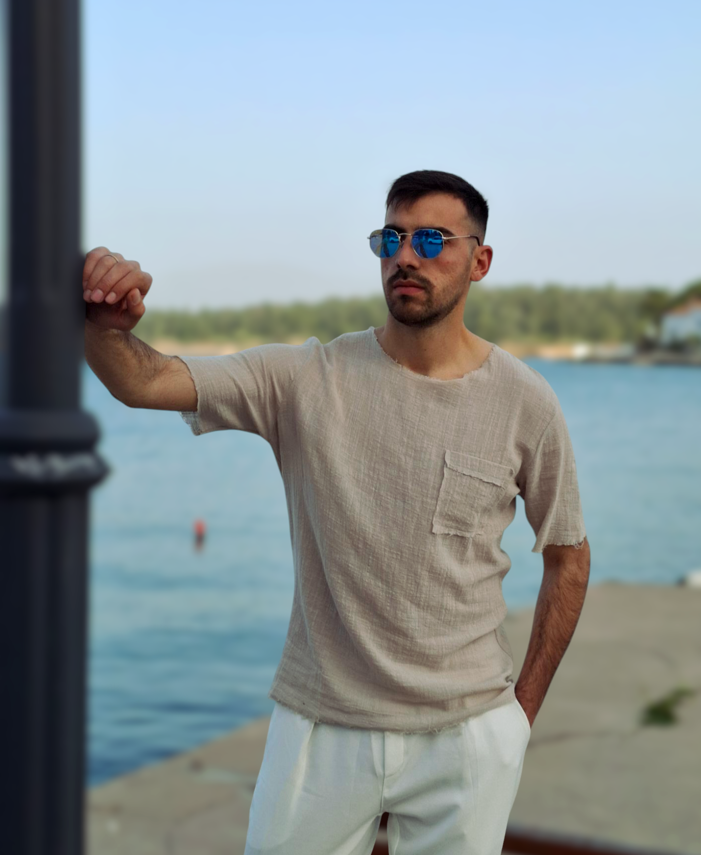 T-Shirt Terazza - Μπεζ