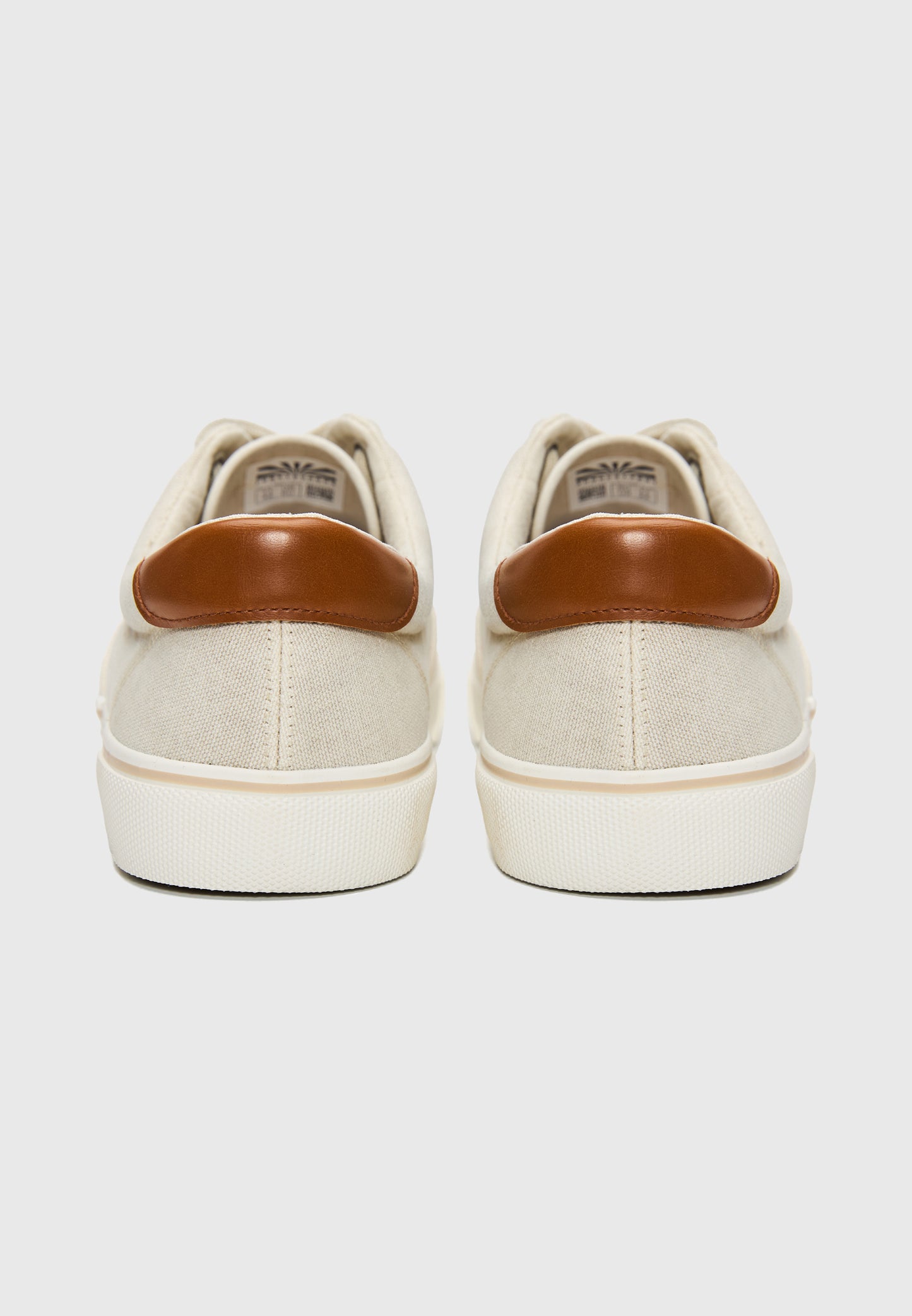 Ανδρικό Παπούτσι Casual Canva sneakers Εκρού