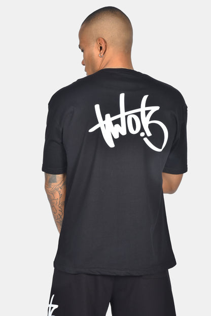 Ανδρικό Oversized T-Shirt Two Brothers Μαύρο