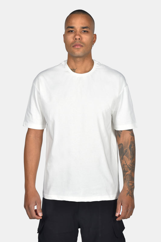 Oversized T-Shirt  με Κέντημα Logo Λευκό