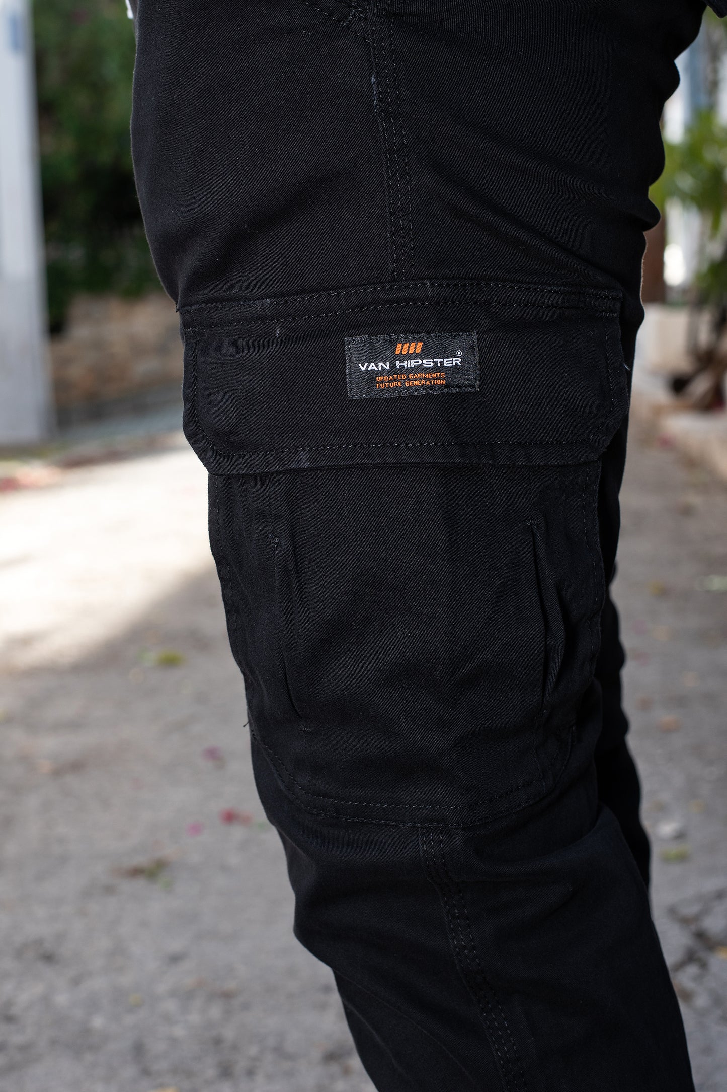 Παντελόνι Cargo Με Λάστιχο Vanhipster - Μαύρο