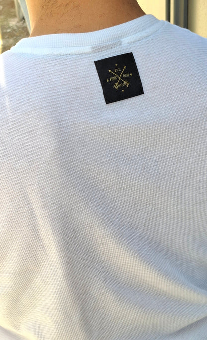 T-Shirt  Waffle - Λευκό