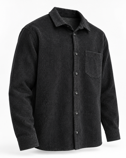 Ανδρικό Overshirt Πουκάμισο New wave Μαύρο