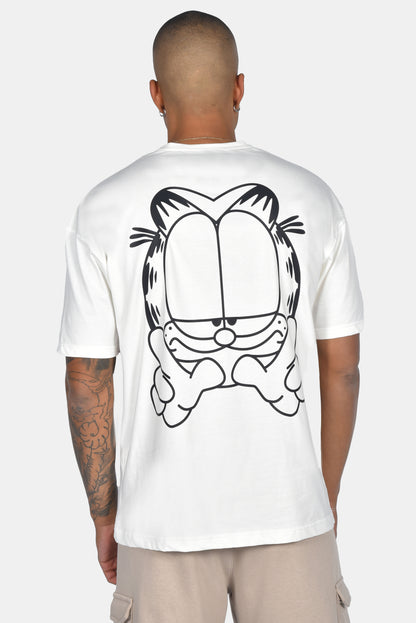 T-Shirt Garfield oversized Clever Λευκό