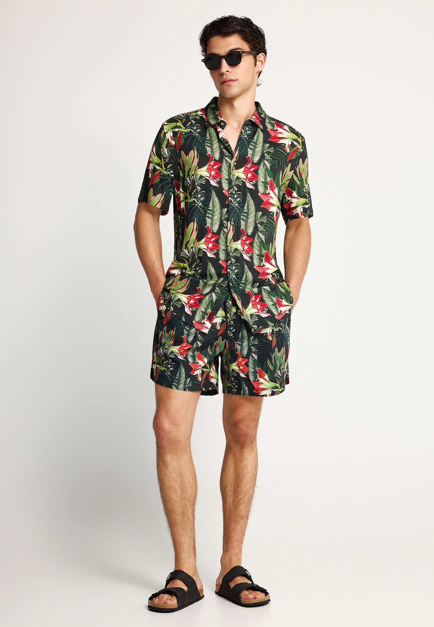 Ανδρικό Μαγιό Floral Funky Buddha Μαύρο