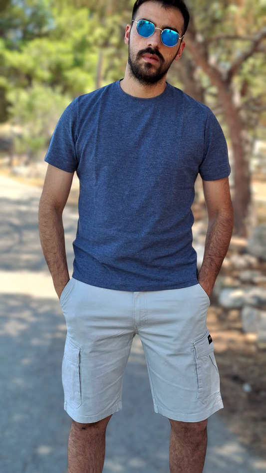T-Shirt  Waffle - Μπλε Σκούρο
