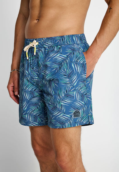 Ανδρικό Μαγιό Tropical Print Funky Buddha Μπλε