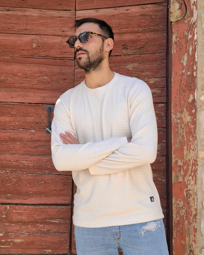 Μπλούζα Waffle Hackers  - Μπέζ