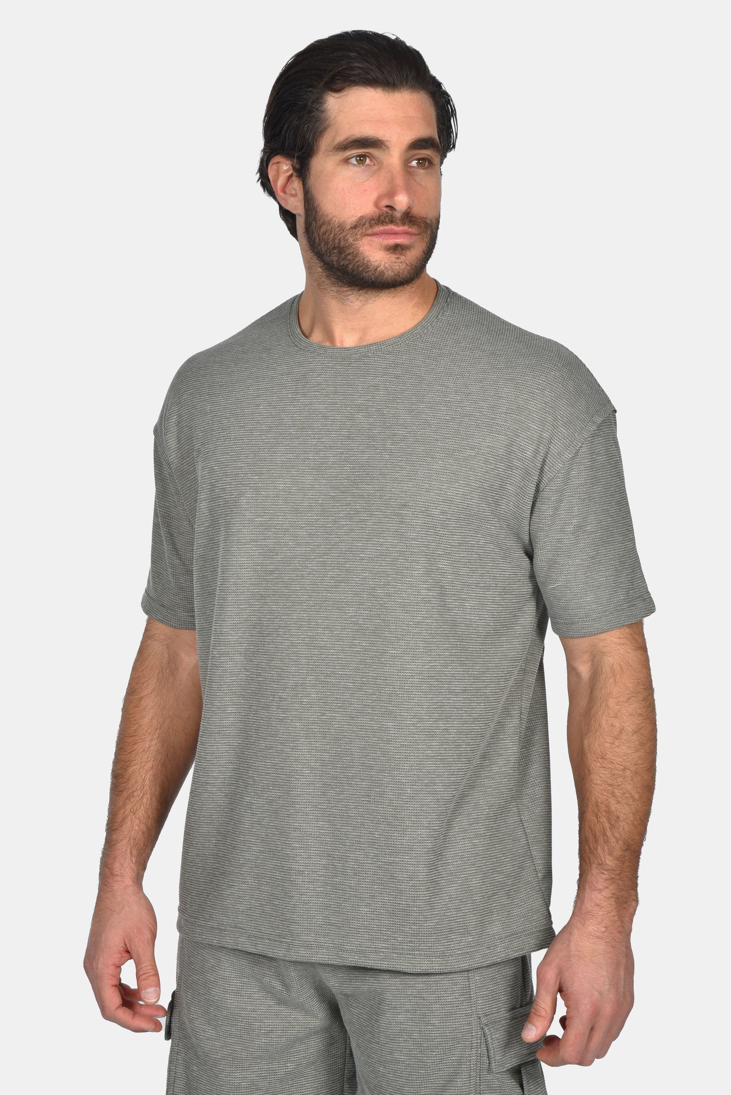 Ανδρικό T-shirt waffle Two Brothers - Λαδί