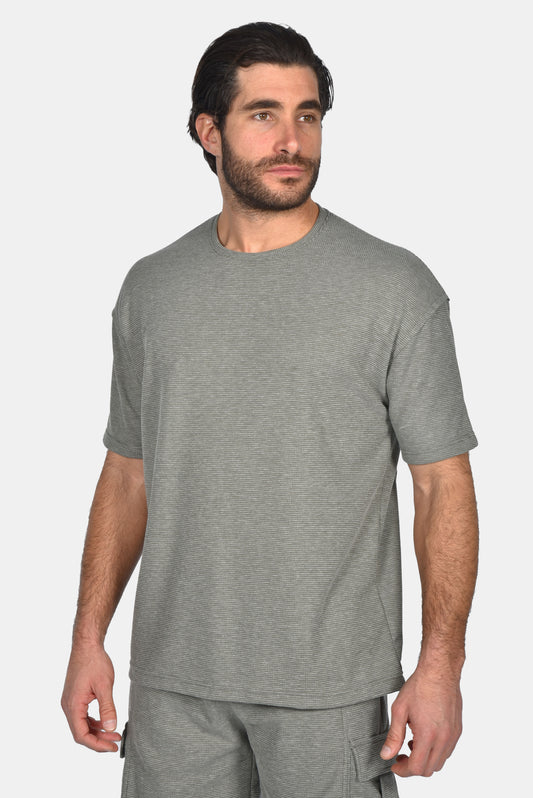 Ανδρικό T-shirt waffle Two Brothers - Λαδί