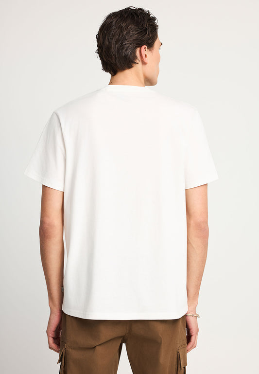 Ανδρικό Μαύρο T-Shirt Funky Buddha Essential Λευκό