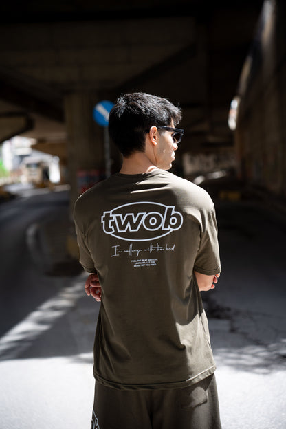 Ανδρικό Oversize T-Shirt Two Brothers Logo - Χακί