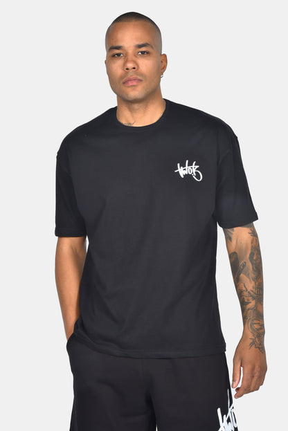 Ανδρικό Oversized T-Shirt Two Brothers Μαύρο