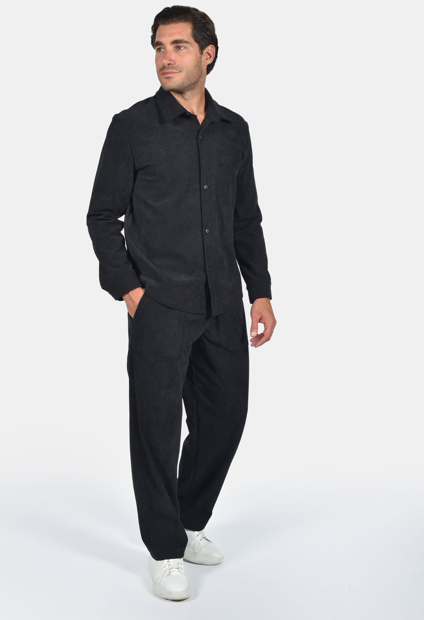 Πουκάμισο Κοτλέ Two Brothers - Μαύρο