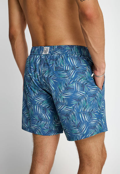 Ανδρικό Μαγιό Tropical Print Funky Buddha Μπλε