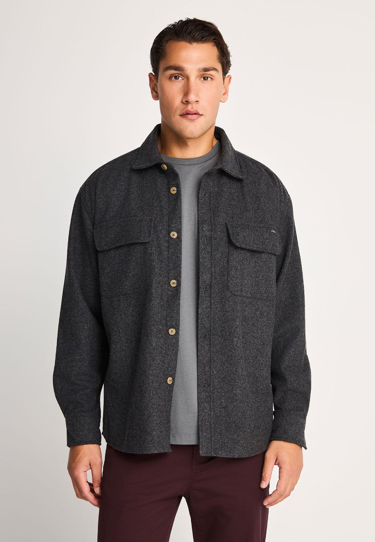 Ανδρικό Μάλλινο Overshirt Πουκάμισο  Funky Buddha