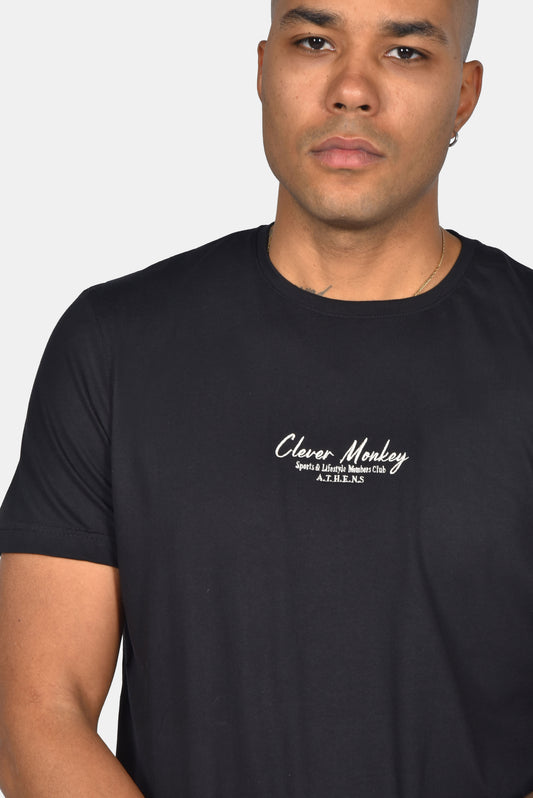 Ανδρικό T-Shirt Clever Monkey Μαύρο