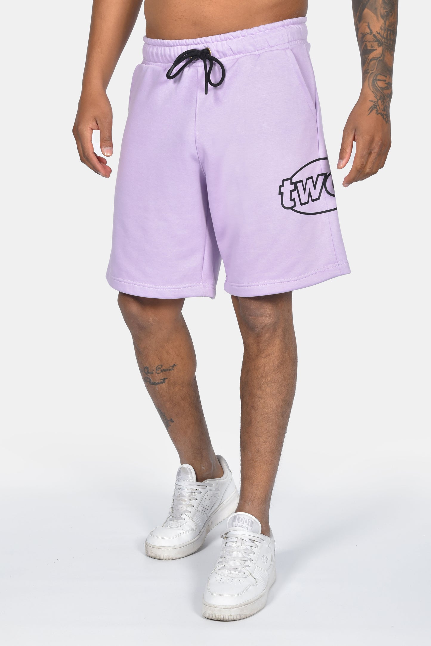 Ανδρική Βερμούδα Oversized Print Two Brothers Λιλά